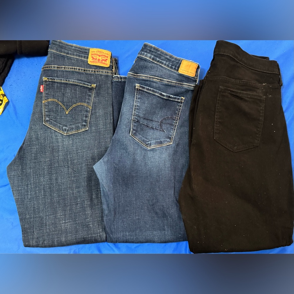 Levi's, American Eagle, Banana Republic Blue High Rise Skinny Jeans